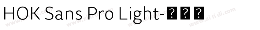 HOK Sans Pro Light字体转换